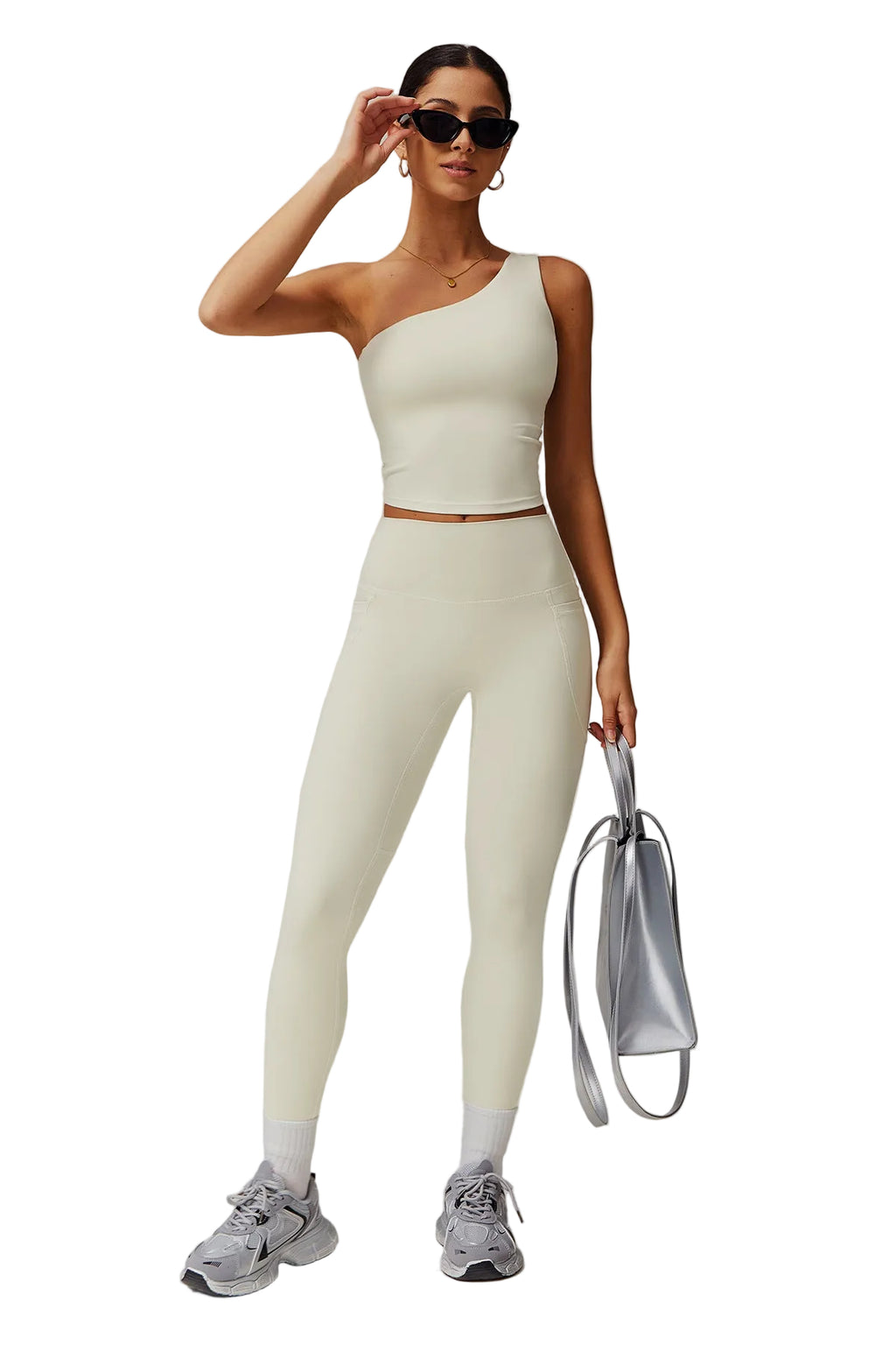 One-Shoulder Cinched Yoga Tank
