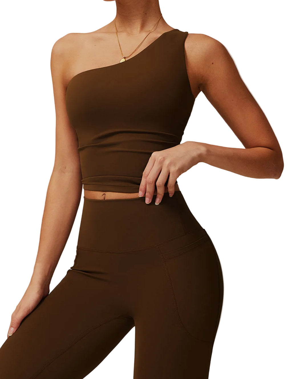 One-Shoulder Cinched Yoga Tank