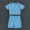 Seamless Crop Top and Shorts Set