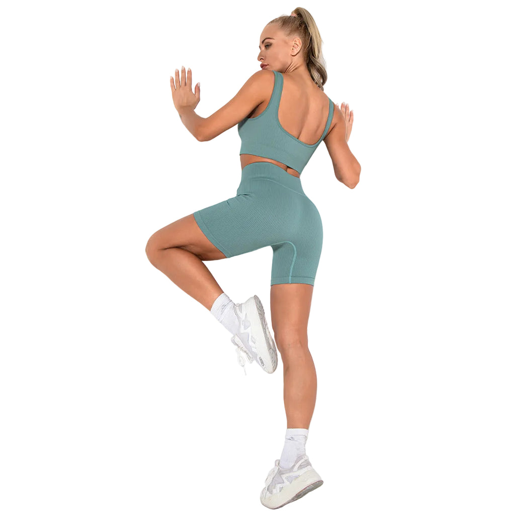 Seamless Sports Bra & Shorts Set