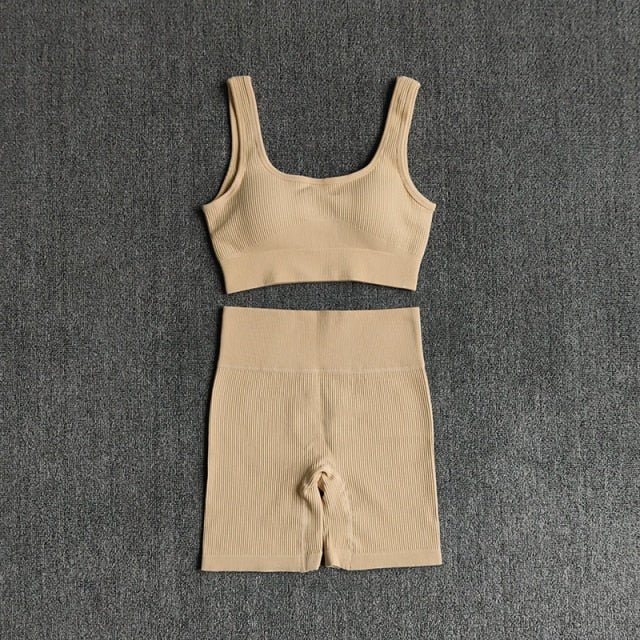 Seamless Sports Bra & Shorts Set