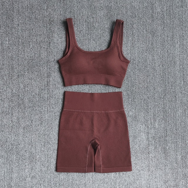 Seamless Sports Bra & Shorts Set