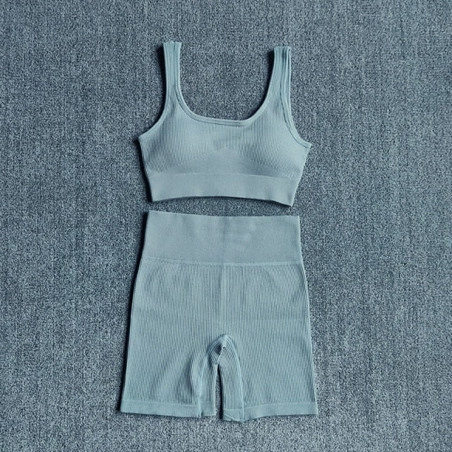 Seamless Sports Bra & Shorts Set