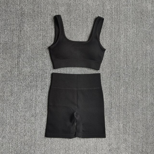 Seamless Sports Bra & Shorts Set
