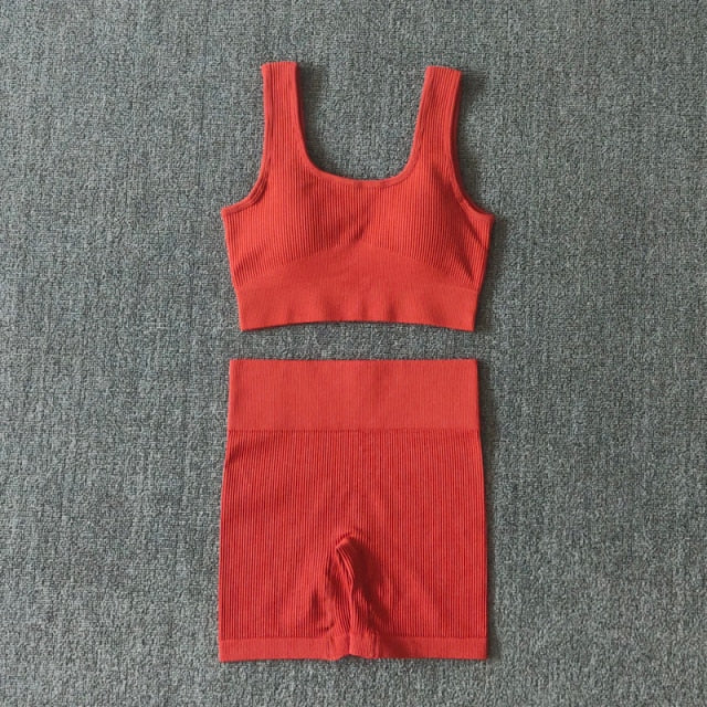 Seamless Sports Bra & Shorts Set