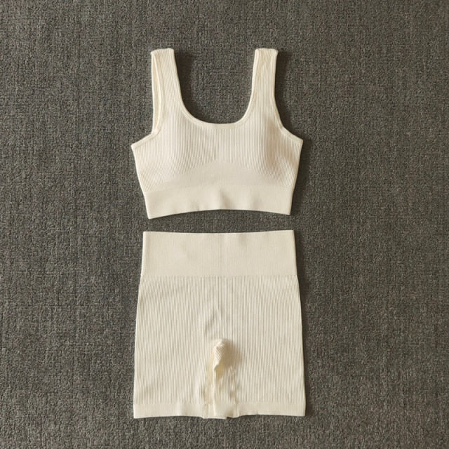 Seamless Sports Bra & Shorts Set